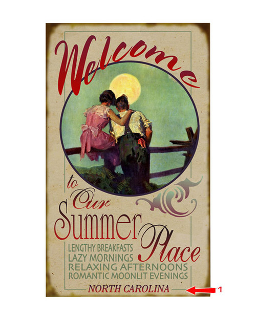 Welcome to Our Summer Place Sign