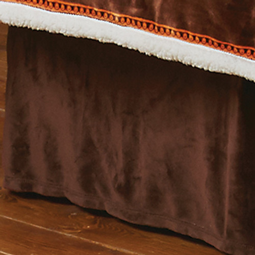 Brown Plush Bedskirt - Twin