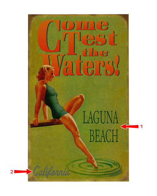Come Test the Waters Sign - Female