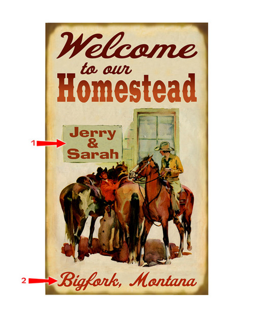 Welcome to Our Homestead Sign