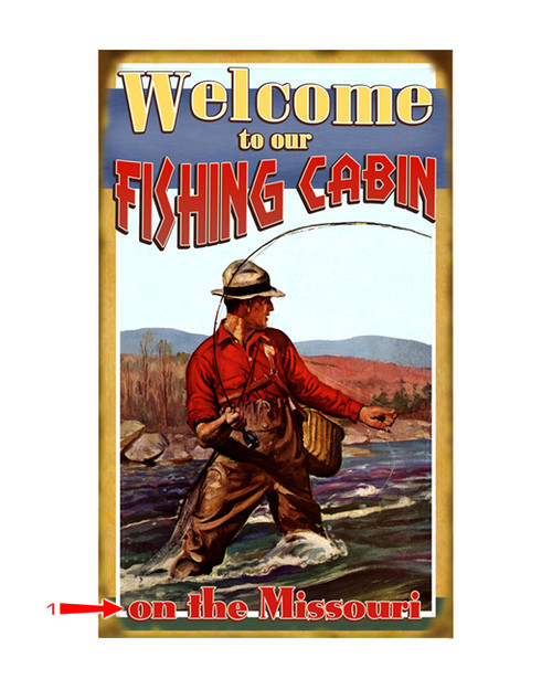 Welcome to Our Fishing Cabin Sign