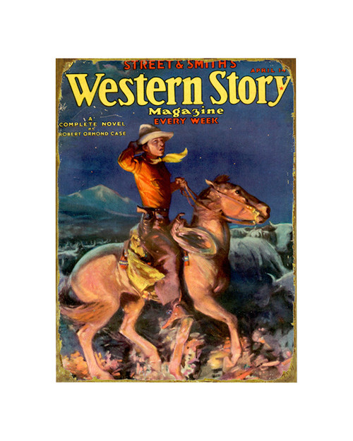 Western Story Magazine Sign