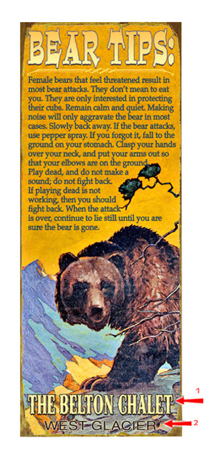 Bear Tips Sign