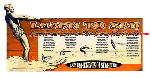 Learn to Ski Sign