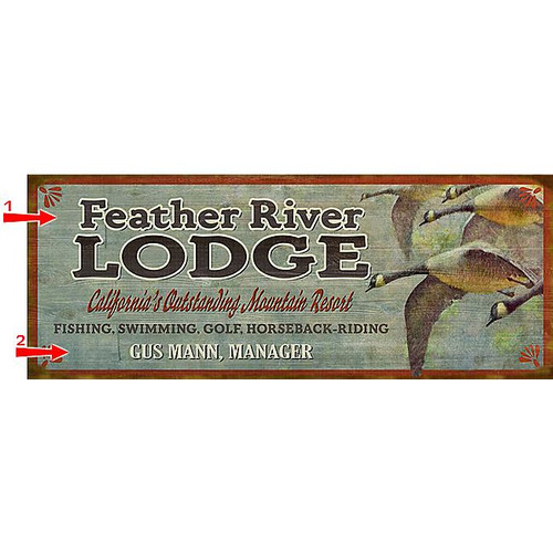 Geese Lodge Sign - 17 x 44
