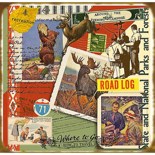 National Parks Scrap Book Sign 1 - 28 x 28
