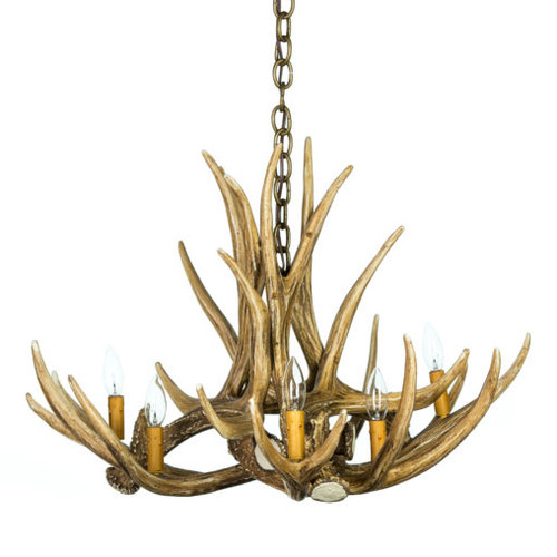 Mule Deer 6 Antler Chandelier