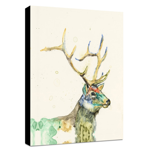 Multicolor Deer III Wrapped Canvas