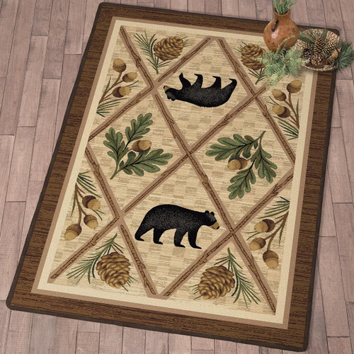 Nantahala Trails Bear Rug - 2 x 8