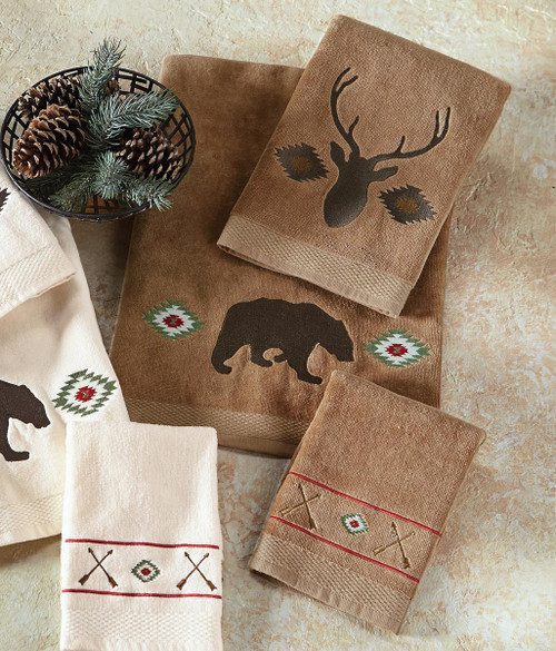 Native Wildlife Towel Set - Mocha