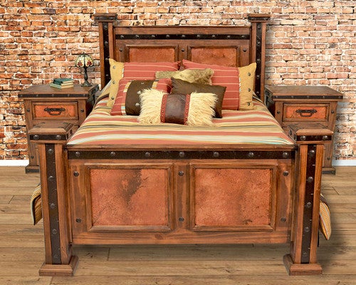 Natural Patina Copper Bed - Queen