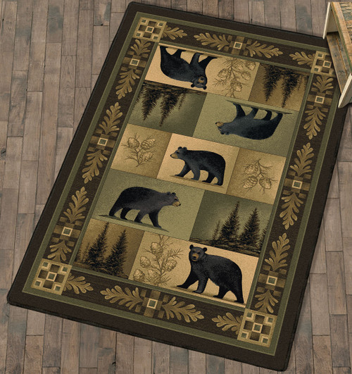 Nature's Portraits Black Bear Rug - 11 x 13