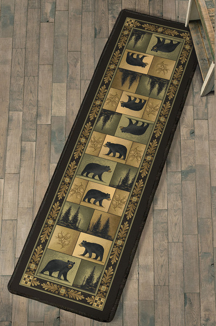 Nature's Portraits Black Bear Rug - 2 x 8