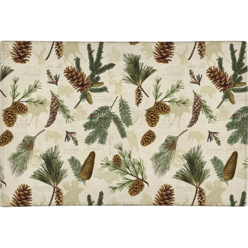 Needles & Cones Chenille Rug - 2 x 3