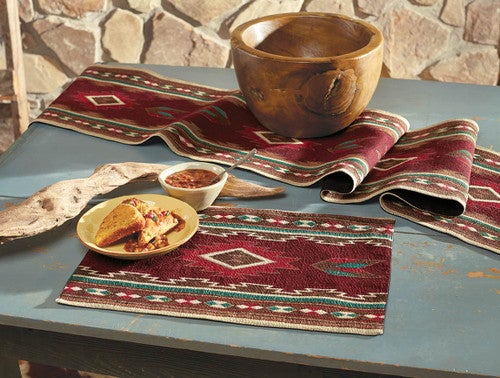 Burgundy Taos Table Linens