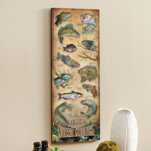 North American Freshwater Fish Wood Chart