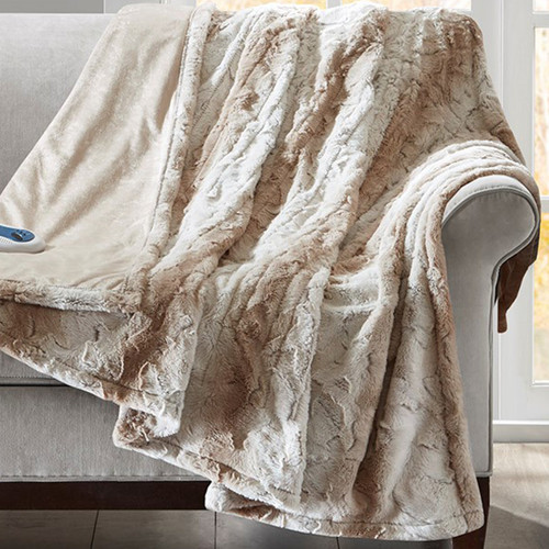 North Bend Oversized Heated Throw - Sand