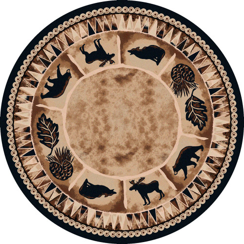Northern Wildlife Rug - 8 Ft. Round