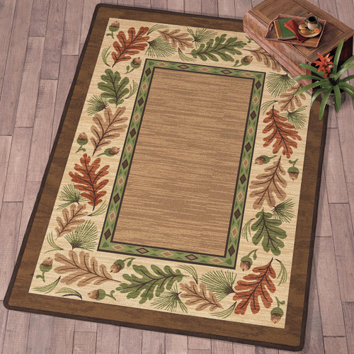 Oak Leaves & Acorns Rug - 8 Ft. Square