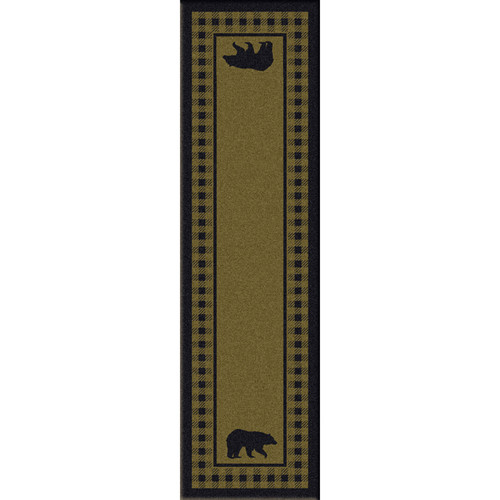 Bear Refuge Sage Rug - 2 x 8