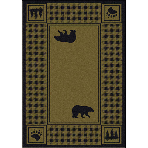 Bear Refuge Sage Rug - 5 x 8