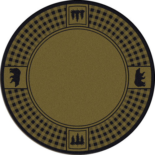 Bear Refuge Sage Rug - 8' Round