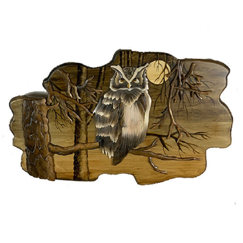 Owl Evening Wood Wall Art