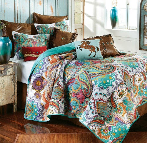 Paisley Brilliance Quilt Bed Set - Twin