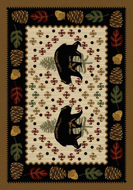 Bear Patchwork Natural Rug - 3 x 4
