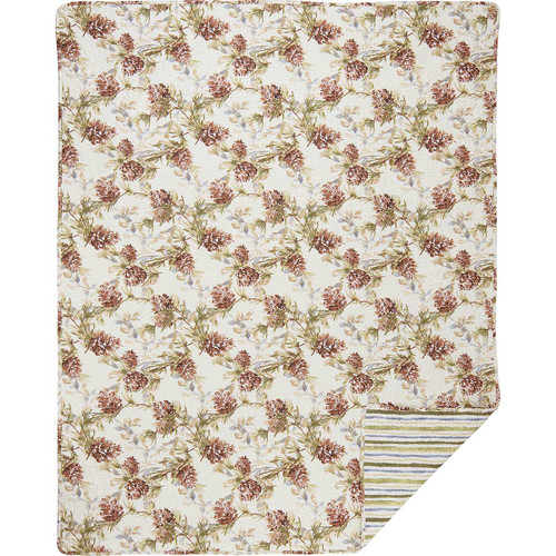 Peaceful Pinecones Quilted Throw