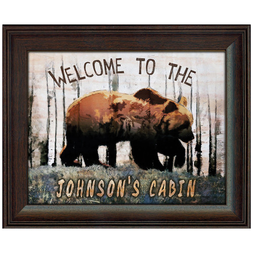 Personalized Mountain Bear Welcome Print