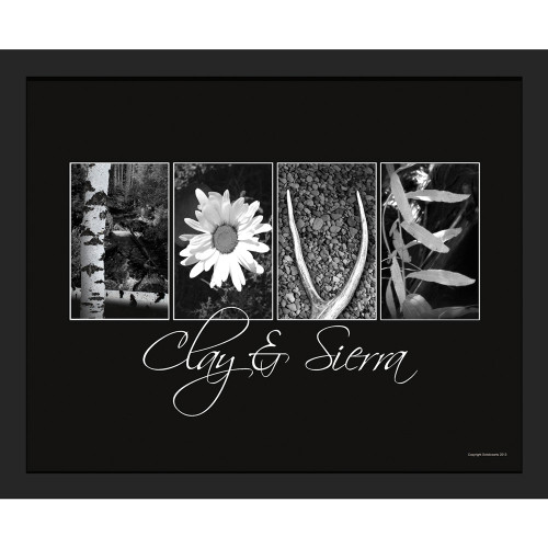 Personalized Nature "Love" Framed Canvas - Large
