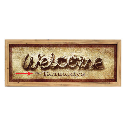 Personalized Welcome Rope Framed Canvas