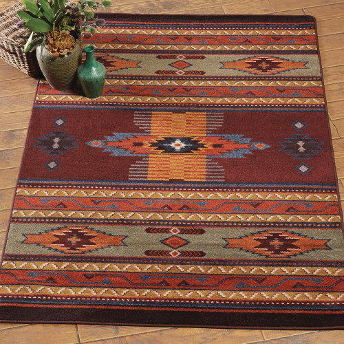 Phoenix Burgundy Rug - 2 x 8