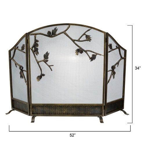 Pinecone Fireplace Screen