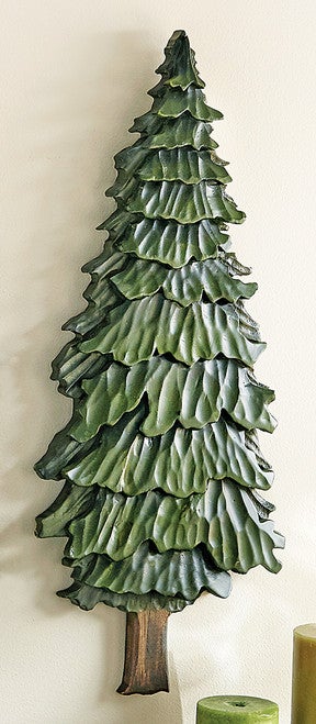 Pine Forest Carved Wood Wall Art - Medium