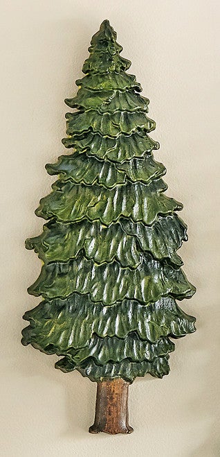 Pine Forest Carved Wood Wall Art - Small