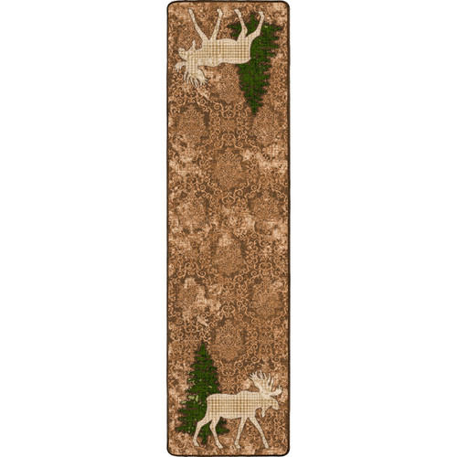 Pine Gulch Moose Rug - 2 x 8