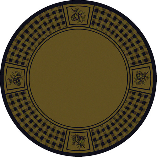 Pine Refuge Green Rug - 8 Ft. Round