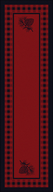 Pine Refuge Red Rug - 2 x 8