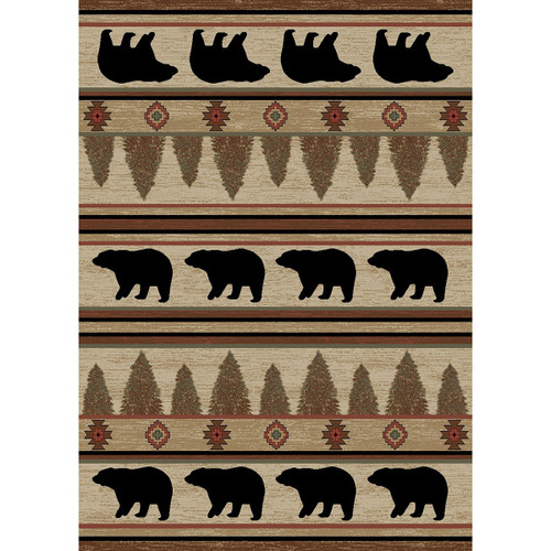 Pine Ridge Bear Rug - 4 x 5