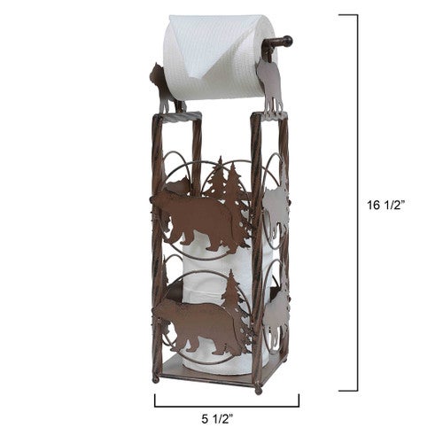 Pine Tree & Bears Toilet Paper Stand