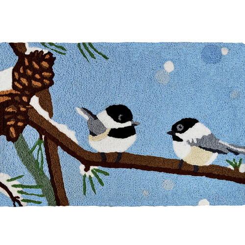 Pinecone Birds Indoor/Outdoor Rug