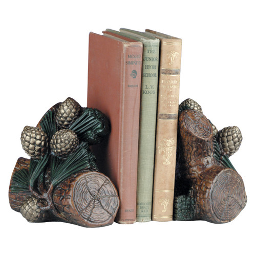 Pinecone Bookends - Honey Maple