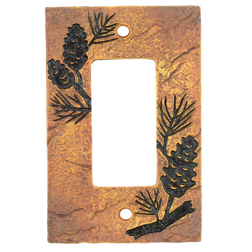 Pinecone Forest Stone Rocker Plate