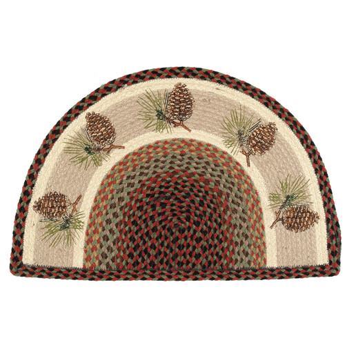 Pinecone Half-Round Braided Rug