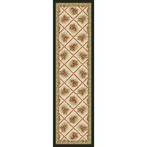 Pinecone Haven Natural Rug - 2 x 8