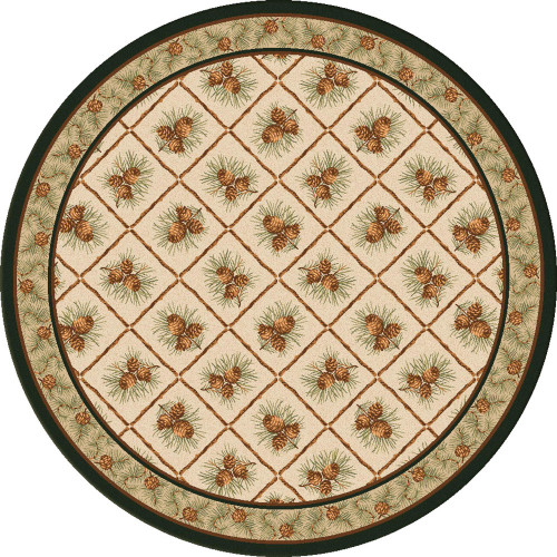 Pinecone Haven Natural Rug - 8 Ft. Round