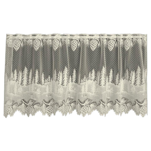 Pinecone Hollow Ecru Window Tier - 60 x 30