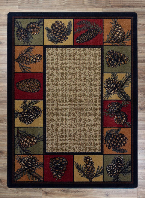 Pinecone Panels Rug - 4 x 5